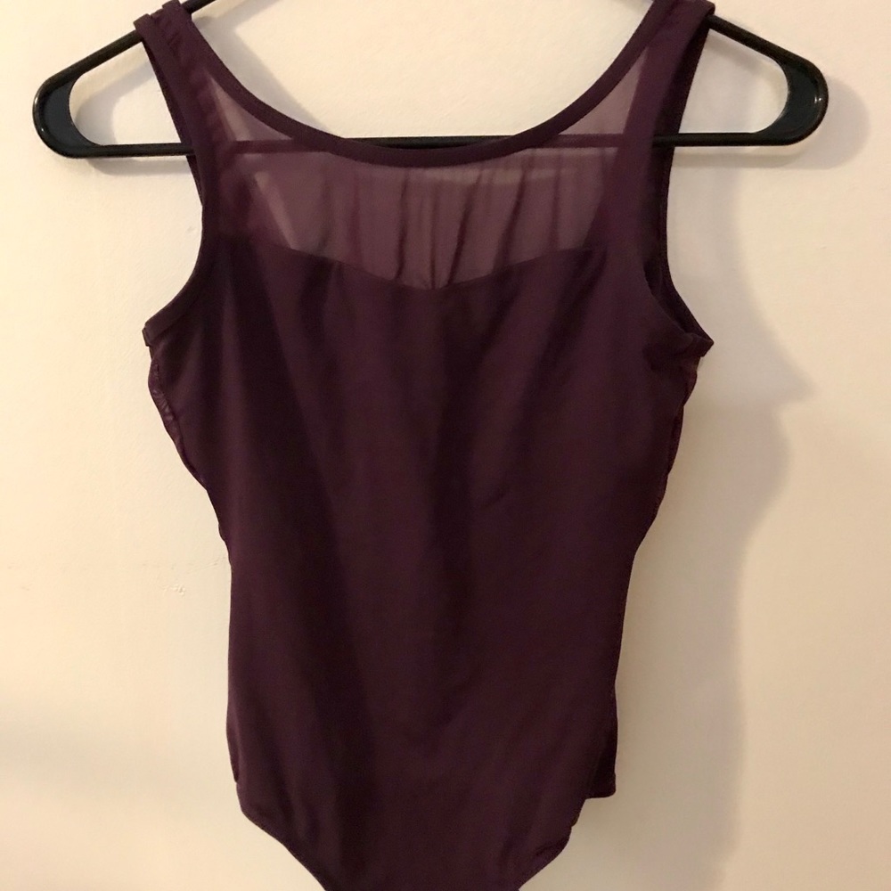 Natalie Dancewear Purple Mesh Back Leotard
